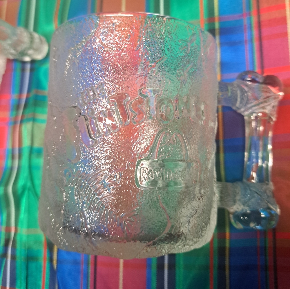 McDonald's Flintstones Glass Mug c1993 Collectible . - Picture 3 of 11